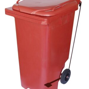 Lixeira 240 litros com pedal lateral e rodas
