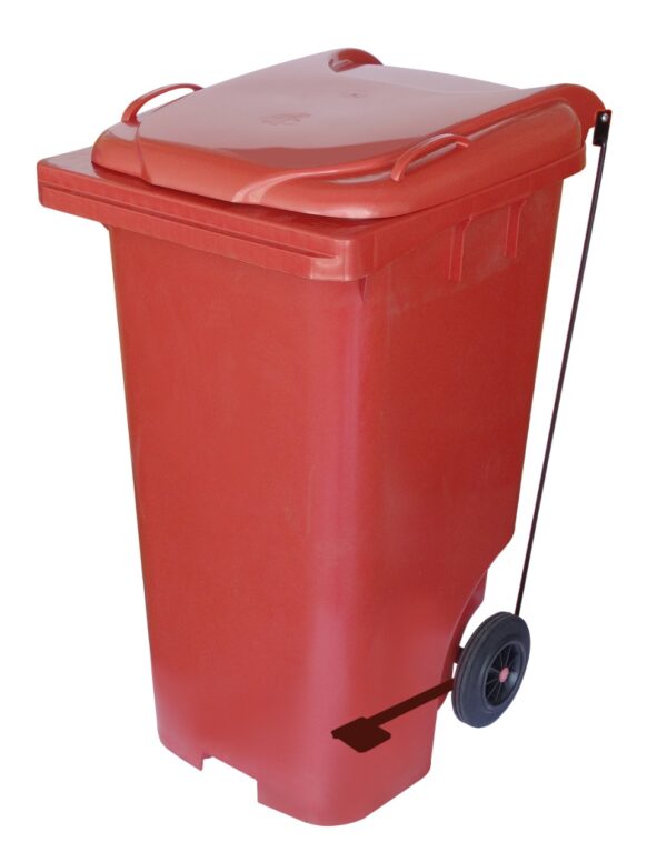 Lixeira 240 litros com pedal lateral e rodas