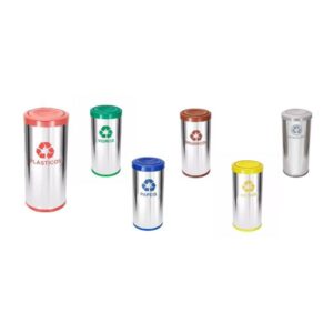 Lixeira inox com tampa meia esfera 22 litros