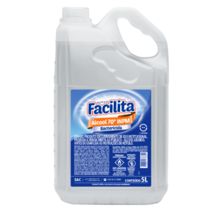 Álcool 70% líquido com 5 litros
