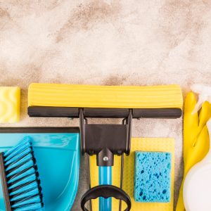 cleaning-objects-flat-lay